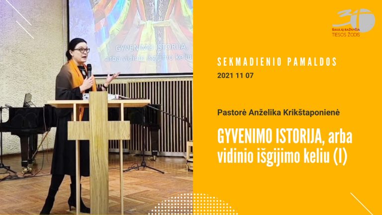 Pamokslas | 2021 11 07 | GYVENIMO ISTORIJA, arba vidinio išgijimo keliu (I)