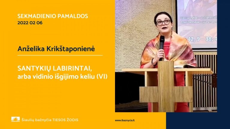 Pamokslas | 2022 02 06 | SANTYKIŲ LABIRINTAI, arba vidinio išgijimo keliu (VI)