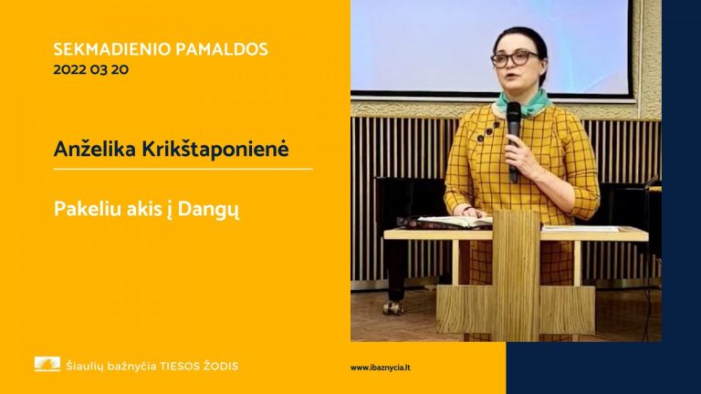 Pamokslas | 2022 03 20 | Pakeliu akis į Dangų
